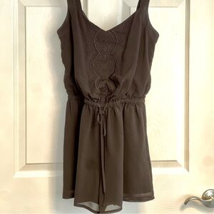 Chelsea28 Embroidered Black Romper XXS